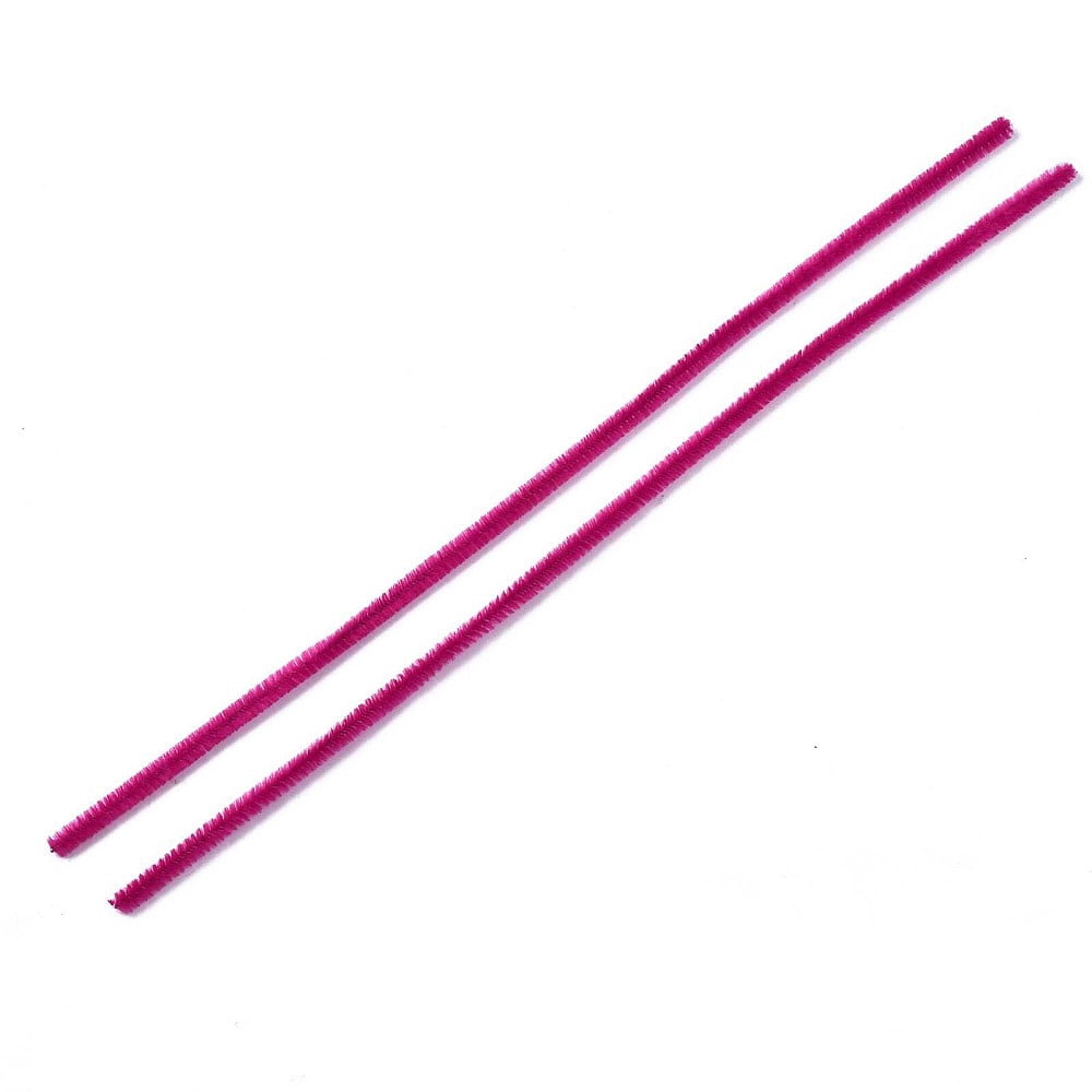 10 bundle 11.8 inch Pipe Cleaners DIY Chenille Stem Tinsel Garland Craft Wire Medium Violet Red 300x5mm