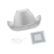 thumbnail image 4 of Sombrero de vaquero,Sombrero vaquero occidental de ala ancha para hombres,adolescentes y adultos,Sombrero de para mujer,niña,fiesta,carnaval,al aire libre,Accesorios para Plata, 4 of 10