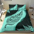 thumbnail image 2 of Signature Custom, Juego de cama Paua Shell Maori Silver Fern Turquesa, 2 of 6
