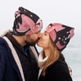 thumbnail image 5 of Lsque Chibi Axolotl Sakura Fantasy Pattern Knitted Beanie, Unisex Winter Hat, Knit Hat Winter Beanies Thick Fisherman Beanies Cuffed Plain Skull Caps, 5 of 6