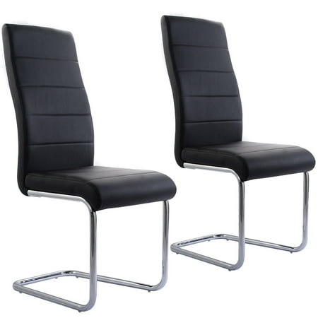 Costway Set Of 48 PU Leather Dining Chairs Elegant Design High Back Interesting Back Home Furniture Costway Set Of 48 PU Leather Dining Chairs Elegant Design High Back Interesting Back Home Furniture