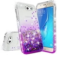 thumbnail image 1 of Compatible for Samsung Galaxy J3 Prime/J3 Eclipse/J3 Emerge/J3 Mission/J3 Luna Pro/Express Prime 2/Amp Prime 2/Sol 2/J3 2017 Case w/ [Temper Glass Screen Protector] SOGA Diamond Quicksand Case Purple, 1 of 6