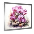 thumbnail image 2 of Designart "Beauty of Orchids in Purple III" Floral Framed Wall Art Decor - Traditional Purple Orchid Entryway Framed Wall Art, 2 of 6