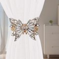thumbnail image 4 of 2 piezas accesorios de cortina de mariposa hebilla de resorte de corbata oro plata perla, 4 of 9