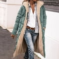 thumbnail image 2 of Dezsed Women's Oversized Shearling Fleece Long Cotton Coat Zippered Jackets 2025 Winter Fashion Clothes Mint Green L, 2 of 6