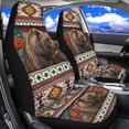 thumbnail image 2 of Binienty Ethnic Tribal Brown Bear Automotive Seat Covers & Accessories 2 Pack Front High Back Bucket Seat Covers for Cars SUV Truck Van Car Interior Decor, 2 of 6