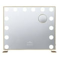 thumbnail image 2 of Impressions Vanity Hollywood Tri-Tone Plus LED Makeup Mirror, Wall Mounted (Champagne Gold), 2 of 12