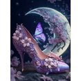 thumbnail image 1 of Fantasy High-Heeled Landscape Diamond Painting New 2023 DIY Mosaic Diamond Embroidery Dream Princess Shoes 5D Cross Stitch S468round 24x30cm Gao Jinjia LED, 1 of 2