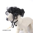 thumbnail image 4 of Pet Costume Wig Afro with Bangs for Halloween Christmas Adjustable Size 30-60cm, 4 of 6