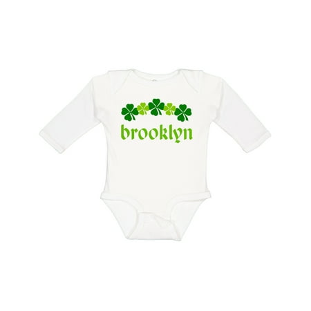 

Inktastic Brooklyn New York Irish Gift Baby Boy or Baby Girl Long Sleeve Bodysuit