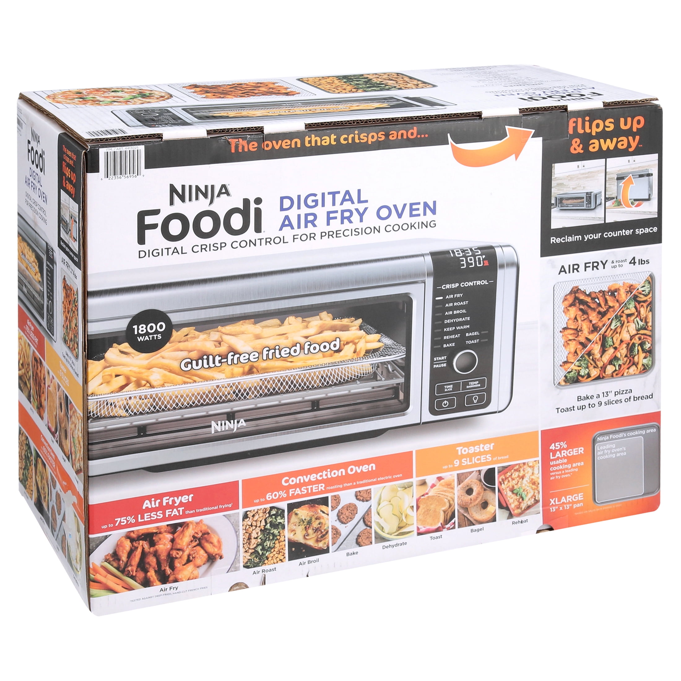 Ninja FT102A Foodi 9-in-1 Digital Air Fry Oven with Convection
