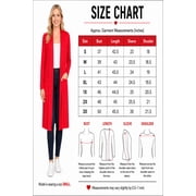 Womens Casual Loose Fit Side Pockets Solid Soft Lightweight Long Cardigan