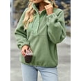 thumbnail image 5 of Yidarton 2022 Winter New Women's Sweater Loose Sports Women's Sweater Casual Temperament Women's Coats Women's Tops One Piece for Sale Army Green L, 5 of 8