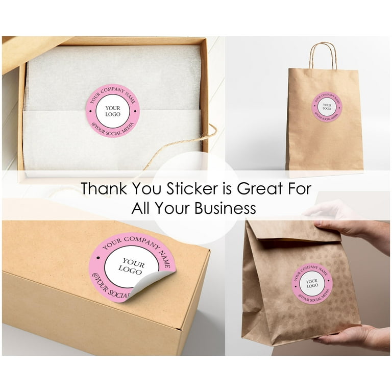 100 2-Inch Handmade with Love Stickers. Colorful Hearts Sticker Labels for  Small Business Packaging