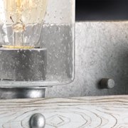 Urban Ambiance Luxury Farmhouse Bath Fixture, Size: 8-1/2H x 32-7/8W, with Urban Industrial Style Elements, Galvanized Steel Finish, UHP2487