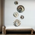 thumbnail image 3 of Designart "White Fractal Spiralling II" Modern Geometric Metal Wall Art Set of 5 Piece, 3 of 5