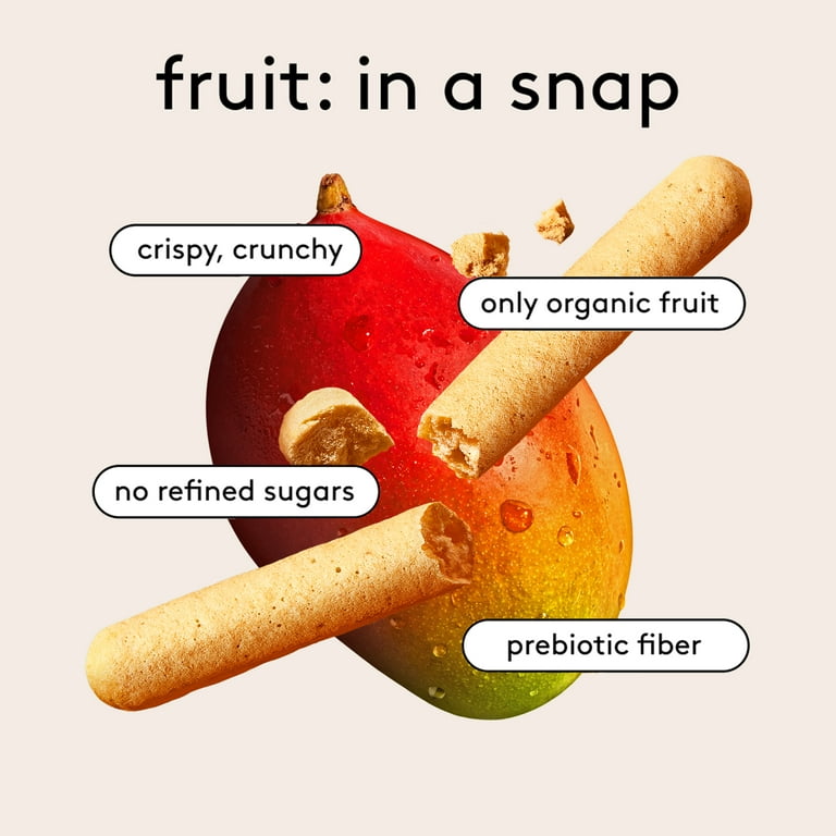Kencko Mango Organic Fruit Snaps, Freeze Dried Fruit Snacks, 1 oz