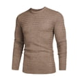 thumbnail image 3 of COOFANDY Men's White Sweater Cable Knitted Sweater Muscle Fitted Sweaters Crew Neck Pullover Knitwear, 3 of 6