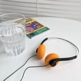 thumbnail image 3 of Wired Headphones Lightweight Stereo Foam Over Ear Headsets Noise Reduction Retro, 3 of 3