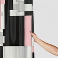 thumbnail image 3 of Orinice Modern Pink Shower Curtain for Bathroom, Grey Black and White Abstract Mid Century Minimalist Geometric Shower Curtains Polyester Fabric Bathroom Decoration Bath Curtains Hooks Included 69x72, 3 of 7