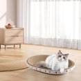 thumbnail image 4 of HAHDAXIA Cat Scratcher Bed, Oval Corrugated Cat Scratcher Scratching Lounge Bed, Recycle Corrugated Scratching Pad, Reversible Replacement Scratcher Pad, Cardboard Protector for Furniture Cou, 4 of 6