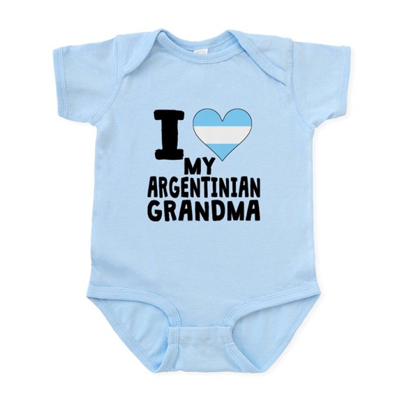 CafePress - I Heart My Argentinian Grandma Body Suit - Baby Light Bodysuit, Size Newborn - 24 Months