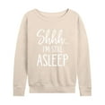 thumbnail image 3 of Instant Message - Shhh I'm Still Asleep - Women's Lightweight French Terry Long Sleeve Shirt, 3 of 6