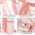 thumbnail image 5 of KOITHOT Heavy Duty Clear Backpacks Large Capacity PVC Transparent Waterproof Backpacks for School Stadium College,Pink, 5 of 7
