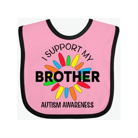 

Inktastic I Support My Brother Autism Awareness Gift Baby Boy or Baby Girl Bib