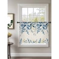thumbnail image 2 of Sheer Curtains 45 Inch Length, Blue Eucalyptus Semi Sheer Curtains Light Filtering Window Treatment, Farmhouse Weeping Leaves Linen Privacy Voile Drapes for Living Room Bedroom 52x45 Inch, 2 of 7