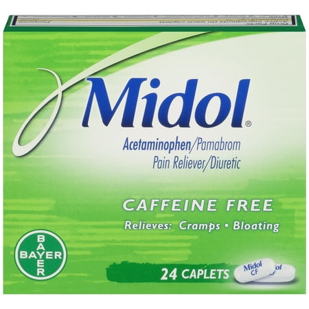 Midol Caffeine Free, Menstrual Period Symptoms Relief, Caplets,