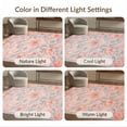 thumbnail image 7 of ODIKA 8'x10' Blush Pink Botanical Powder Traditional Washable Area Rug Airy Blossom Field Minimal Sprig Repeat Light Open Spacing Non-Slip Chair-Friendly Mat for Dining Room, Large Office, Lounge, 7 of 7