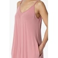 thumbnail image 5 of TheMogan Women's Casual V-Neck Draped Jersey Cami Long Maxi Dress W Pocket Summer Beach Dusty Rose 2X, 5 of 6