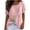 03-Pink, variant on cocolona Summer Printed T-shirts for Women Crew Neck Short Sleeve Button Pullover Tops Dressy Casual Blouses Base Tees