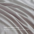 thumbnail image 6 of Simple&Opulence 100% Egyptian Cotton 400 Thread Count Queen Sheets-4 Pc Long Staple Pure Soft Sateen Weave Set-16” Deep Pocket Cooling Luxurious Bed Sheet with Double Hemstitch(Grey Lavender,Queen), 6 of 9