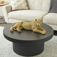 thumbnail image 2 of 25" x 9" Gold Resin Laying Floor Leopard Sculpture with Carved Faceted Diamond Exterior, by DecMode, 2 of 11
