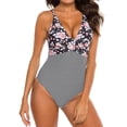 thumbnail image 5 of Aayomet Maillots de Bain Taille Haute pour Femmes Imprimé Maillot de Bain Tankinis Ensemble (Rouge, S), 5 of 5