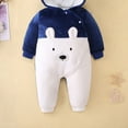 thumbnail image 4 of SDJMa Newborn Baby Boy Girl Winter Jumpsuit Outfit Hooded Onesie Thick Bodysuit Romper Cartoon Bear Coat, 4 of 5