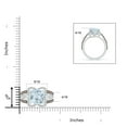 thumbnail image 4 of Angara Natural 2.7 Ct. Aquamarine with Coffee Diamond Side Stone Ring in 14K White Gold for Women (Ring Size: 3), 4 of 9