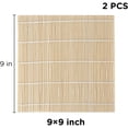 thumbnail image 2 of Tapete de sushi de bambú natural de 9 x 9,5 pulgadas, herramienta para hacer sushi, rodillo de sushi para hacer sushi (2 piezas) Fason WLJ-3272, 2 of 5