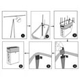 thumbnail image 2 of POINTERTECK Aluminum Frame Foldable Clothes Laundry Basket Hamper Bag Large Cart with wheels, 2 of 7
