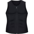 thumbnail image 5 of Men Waist Trainer Vest Hot Neoprene Sauna Suit Corset Body Shaper Zipper Tank Top Workout Shirt, 5 of 7