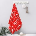 thumbnail image 5 of Christmas Red Snowflakes Ho Hand Towels for Bathroom Set of 2 Bath Hand Towels Soft Absorbent Decorative Hand Towel for Bathroom Kitchen Yoga Home Decor 14 x 28 in, 5 of 6