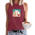 thumbnail image 2 of IROINNID Women's Casual Loose Tops Sleeveless V-Neck Printing Comfy Summer Vest On Sale, 2 of 2