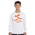 thumbnail image 2 of Awkward Styles Halloween Youth Sweatshirt Girls Boys Orange Bats Crewneck Tee for Kids, 2 of 5