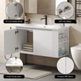 thumbnail image 5 of Euroco 36" Modern Floating Bathroom Vanity combines sleek design, ample storage, and space-saving, 5 of 9