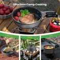 thumbnail image 2 of Camping Grill Cooking Cookware Kit Stainless Steel Camping Pots and Frying Pans AllinOne Outdoor Portable Camp Cookset Grilling Tools for Backing & Campfire (Person, 2 of 7