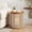 Ochre, variant on Christopher Knight Home 15.7" Round End Table, Hollow Woven Rattan Side Table, Wood Frame, Ochre