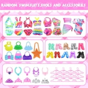 ECORELF 100 Pcs Doll Clothes and Accessories Set for 11.5 inch Doll -Complete Fashion Outfit Collection for Girls