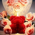 thumbnail image 6 of Costeam Valentine’s Day Rose Bear Aromatherapy Candle Bow Tie Model Home Decor Ambient Light Candle Gift, 6 of 7